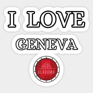 I LOVE GENEVA | Alabam county United state of america Sticker